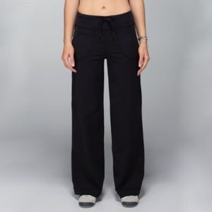 Lululemon Black Wide Leg Still Pant Drawstring - Used Good Condition